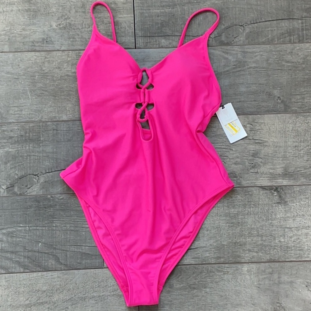 Shade & Shore Hot Pink One Piece Swimsuit